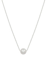 Metal Chain Pearl Pendant Necklace